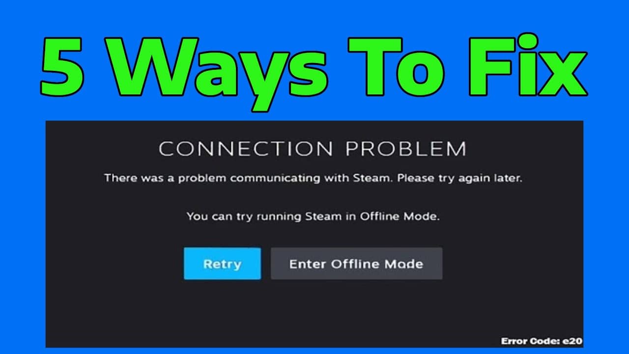 Error E20 Steam